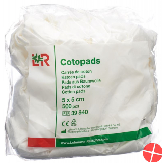 Cotopads Pads Aus Baumwolle 5x5cm Beutel 500 Stück