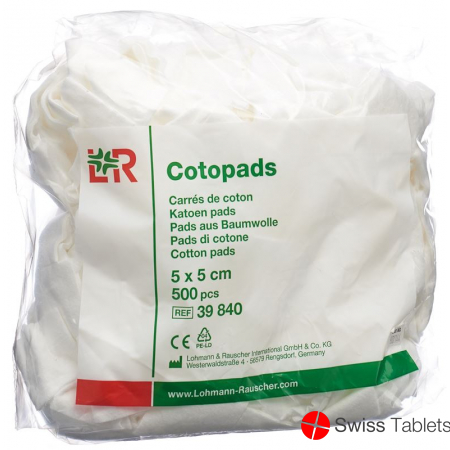 Cotopads Pads Aus Baumwolle 5x5cm Beutel 500 Stück buy online