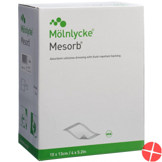 Mesorb Absorbierender Saugverband 10x13cm 50 Stück