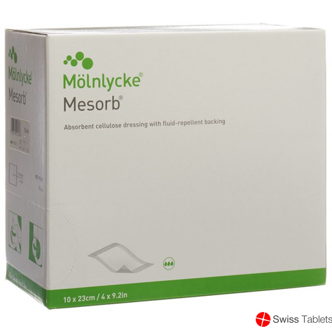 Mesorb Absorbierender Saugverband 10x23cm 50 Stück buy online