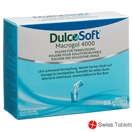 Dulcosoft Macrogol 4000 powder for drinking solution 20 bags 10g buy online