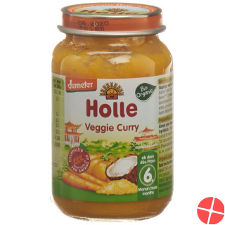 Holle Veggie Curry Glass from the 6th month Bio 190g
