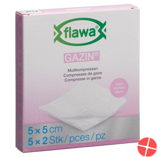 Flawa Gazin Mullkompressen Steril 5x5cm 5x 2 Stück