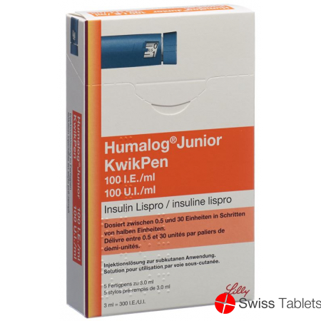 Humalog Junior Kwikpen 100 Ie/ml 5 Fertpen 3ml buy online