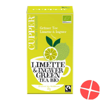 Cupper Grüner Tee Limette&ingwer Fairtr Bio 20 Stück