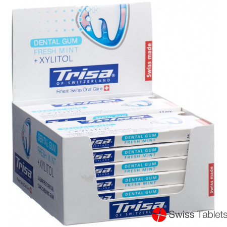 Trisa Display Dentalkaugummi Fresh Mint 12 Stück buy online