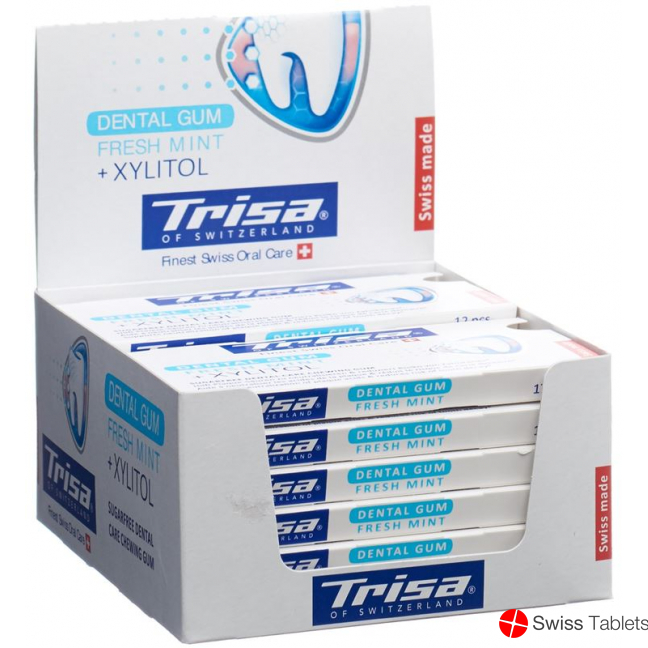 Trisa Display Dentalkaugummi Fresh Mint 12 Stück buy online
