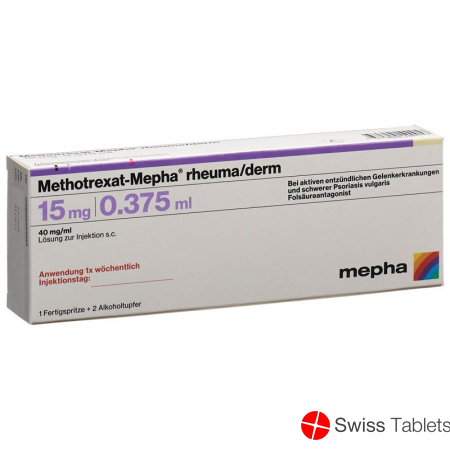 Methotrexat Mepha Rheuma/derm 15mg/0.375ml buy online