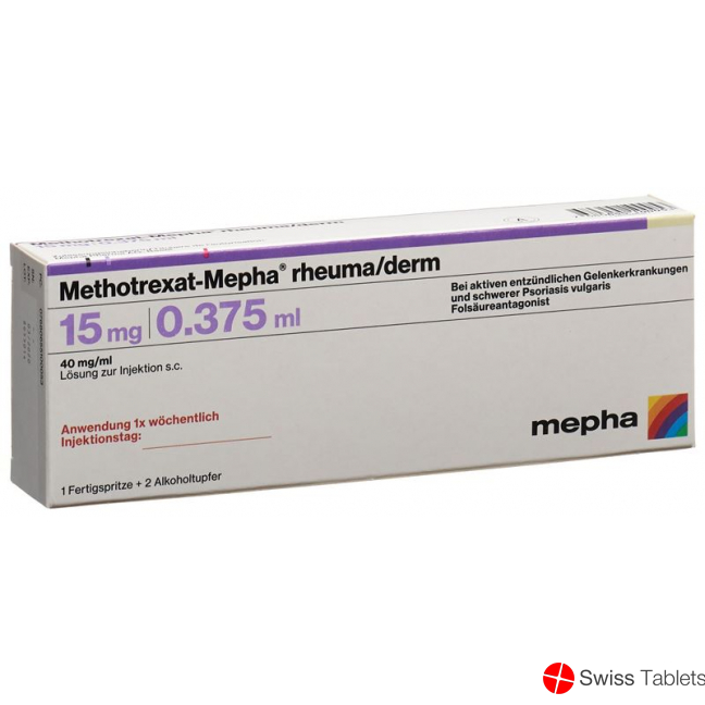 Methotrexat Mepha Rheuma/derm 15mg/0.375ml buy online