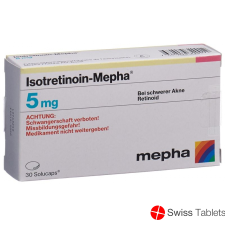 Isotretinoin Mepha Solucaps 5mg 30 Stück buy online