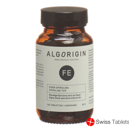 Algorigin Eisen Spirulina Tabletten Flasche 120 Stück buy online