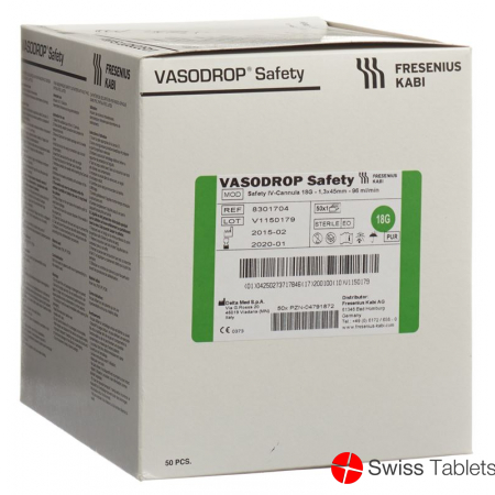 Vasodrop Safety 18g 45mm/s 50 Stück buy online Vasodrop Safety 18g 45mm/s 50 Stück buy online