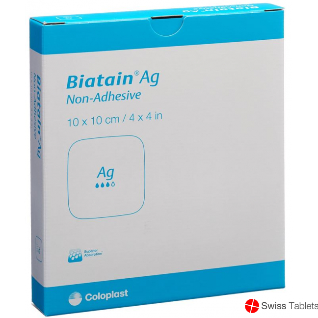 Biatain Ag Non-Adhesive 10x10cm 5 Stück buy online