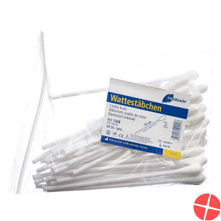Raucotupf Wattestaebch 15cm Gr Kopf Beutel 50 Stück