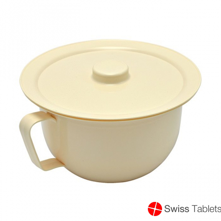 Sundo Nachttopf M Deckel Griff 13x22cm Elfenbein buy online