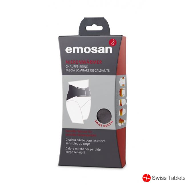 Emosan Ultra Nierenwärmer Velcro M Grau Swisstag buy online