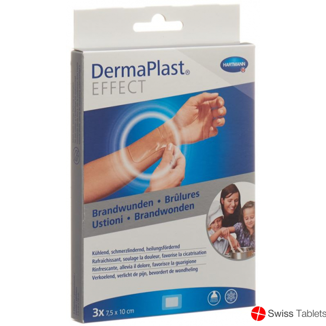 Dermaplast Effect Burns plaster size 75x100mm 3 pieces buy online