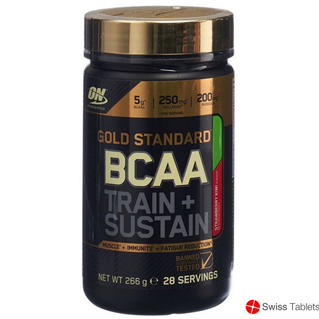 Optimum Bcaa Gold Std.t&s Strawberry&kiwi 266g buy online