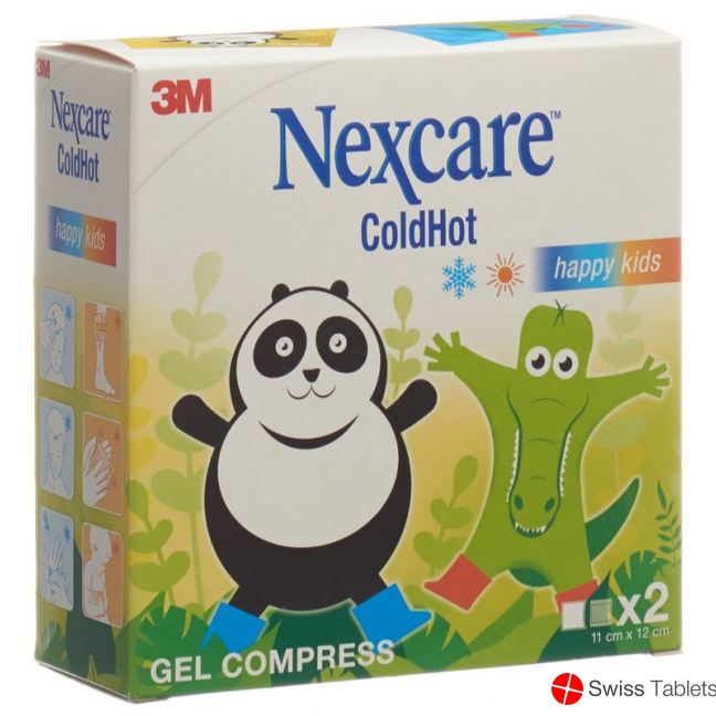 3M Nexcare Coldhot 12x11cm Happy Kids 2 Pieces buy online