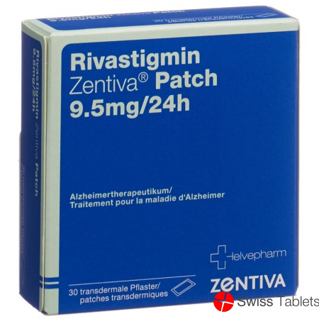 Rivastigmin Zentiva Patch 9.5 Mg/24h 30 Stück buy online
