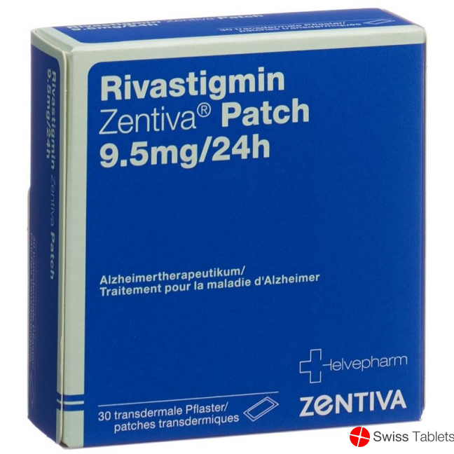 Rivastigmin Zentiva Patch 9.5 Mg/24h 30 Stück buy online