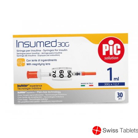 Pic Insumed Spritze Insulin Lu Nadel 30x 1ml buy online