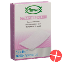 Flawa Gazekompressen Geschnitten 8x12cm 80 Stück