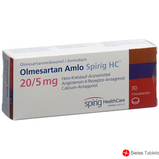 Olmesartan Amlo Spirig HC Filmtabletten 20/5mg 30 Stück buy online