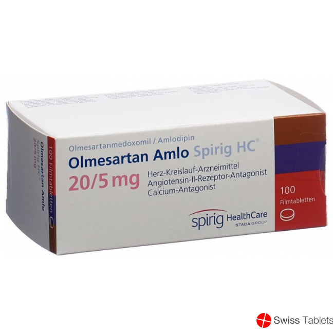 Olmesartan Amlo Spirig HC Filmtabletten 20/5mg 100 Stück buy online