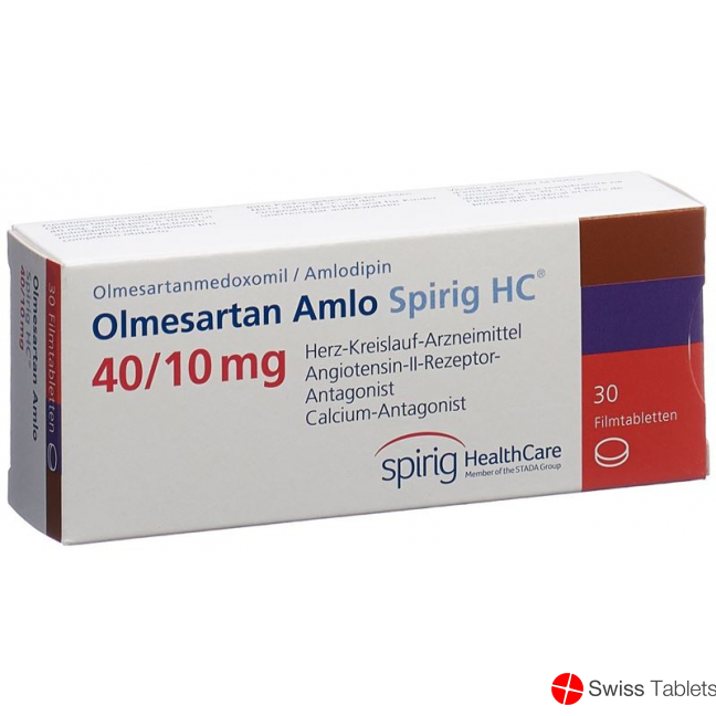 Olmesartan Amlo Spirig HC Filmtabletten 40/10mg 30 Stück buy online