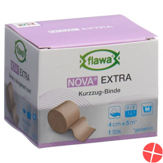 Flawa Nova Extra short stretch bandage 4cmx5m tan