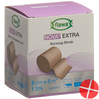 Flawa Nova Extra Short-Stretch Bandage 6cmx5m Skin-Coloured