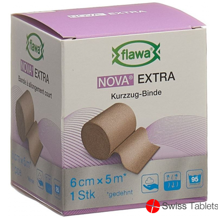 Flawa Nova Extra Short-Stretch Bandage 6cmx5m Skin-Coloured buy online