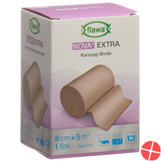 Flawa Nova Extra Short-Stretch Bandage 8cmx5m Skin-Coloured