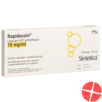 Rapidocain 1% 50 mg/5 ml 10 ampoules 5 ml solution