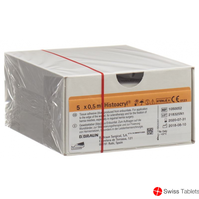 Histoacryl Blau Lösung 5 Ampullen 0.5g buy online