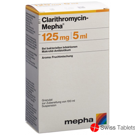 Clarithromycin Mepha Gran 125 mg / 5ml of preparing a oral suspension Fl 100 ml