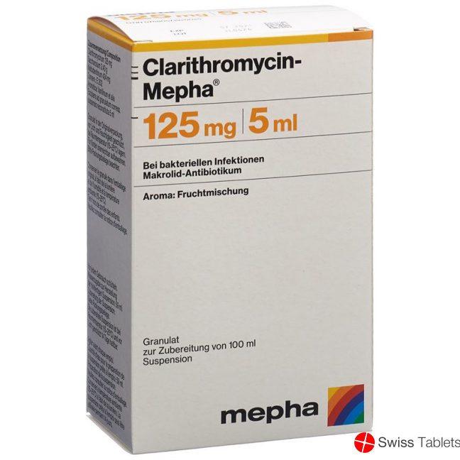 Clarithromycin Mepha Gran 125 mg / 5ml of preparing a oral suspension Fl 100 ml