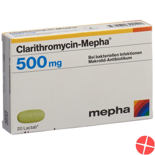 Clarithromycin Mepha Lactab 500mg 20 Stück