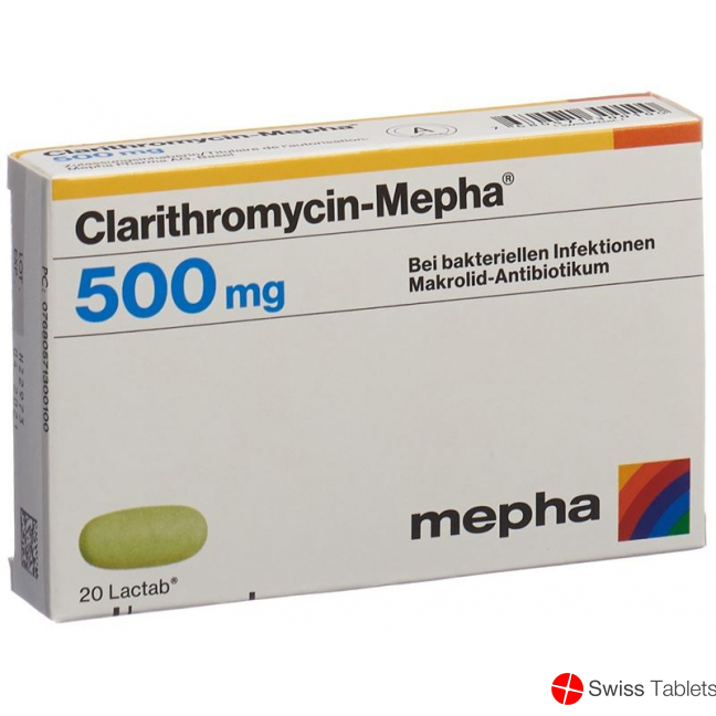 Clarithromycin Mepha Lactab 500mg 20 Stück buy online
