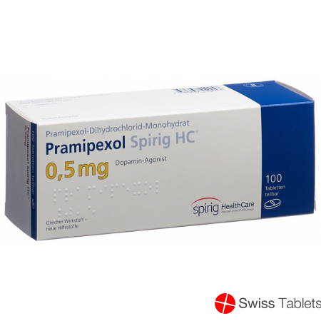Pramipexole Spirig HC tablets 0.5 mg 100 pcs