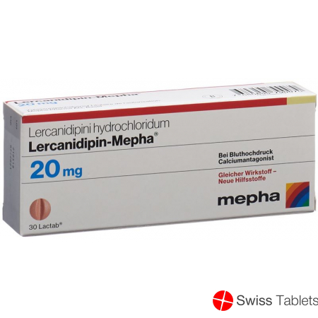 Lercanidipin Mepha Lactab 20mg (neu) 30 Stück buy online