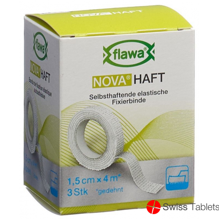 Flawa Nova Haft Cohesive Gauze bandage 1.5cmx4m 3 Stück buy online
