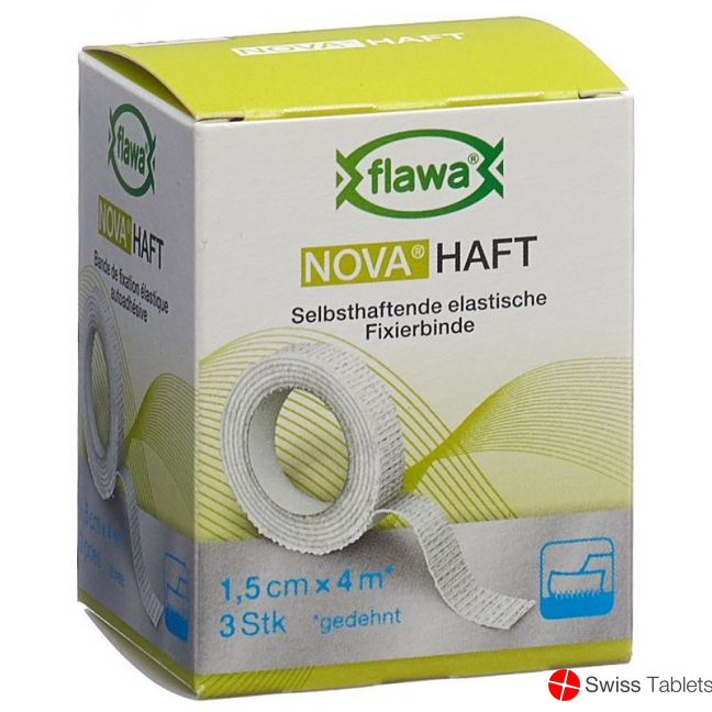 Flawa Nova Haft Cohesive Gauze bandage 1.5cmx4m 3 Stück buy online