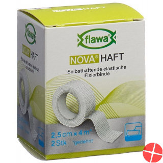 Flawa Nova Haft Cohesive Gauze Bandage 2.5cmx4m 2 Pieces