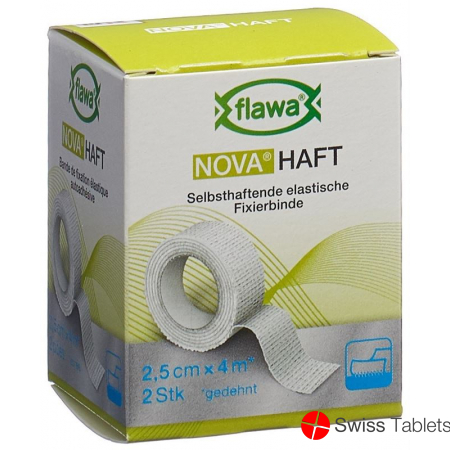 Flawa Nova Haft Cohesive Gauze Bandage 2.5cmx4m 2 Pieces buy online
