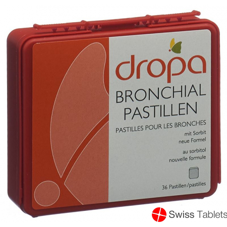 Dropa Bronchialpastillen Zuckerfrei Neue Form 36 Stück buy online