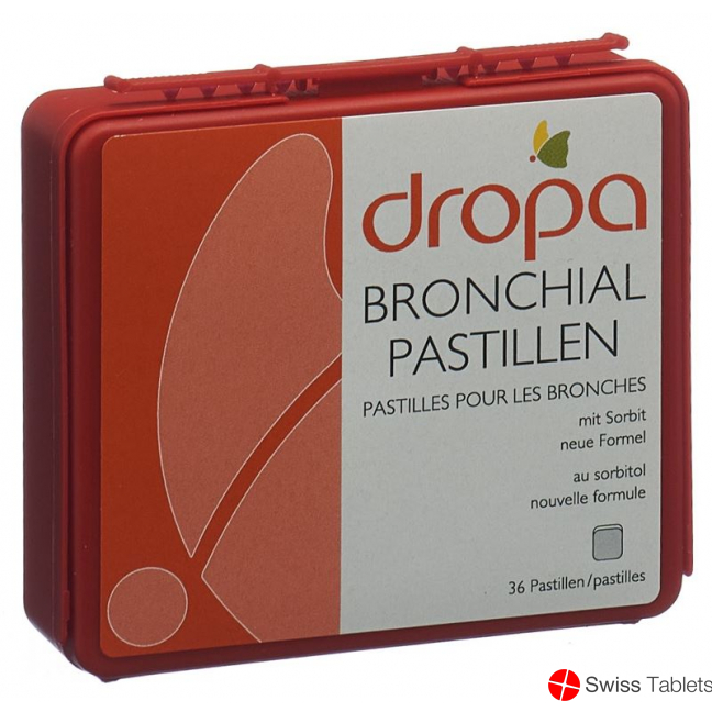 Dropa Bronchialpastillen Zuckerfrei Neue Form 36 Stück buy online