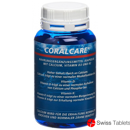 Coralcare Calcium Kapseln 750mg Vitd3 + K2 120 Stück buy online