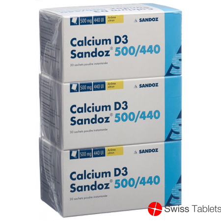 Calcium D3 Sandoz Pulver 500/440 Beutel 90 Stück buy online